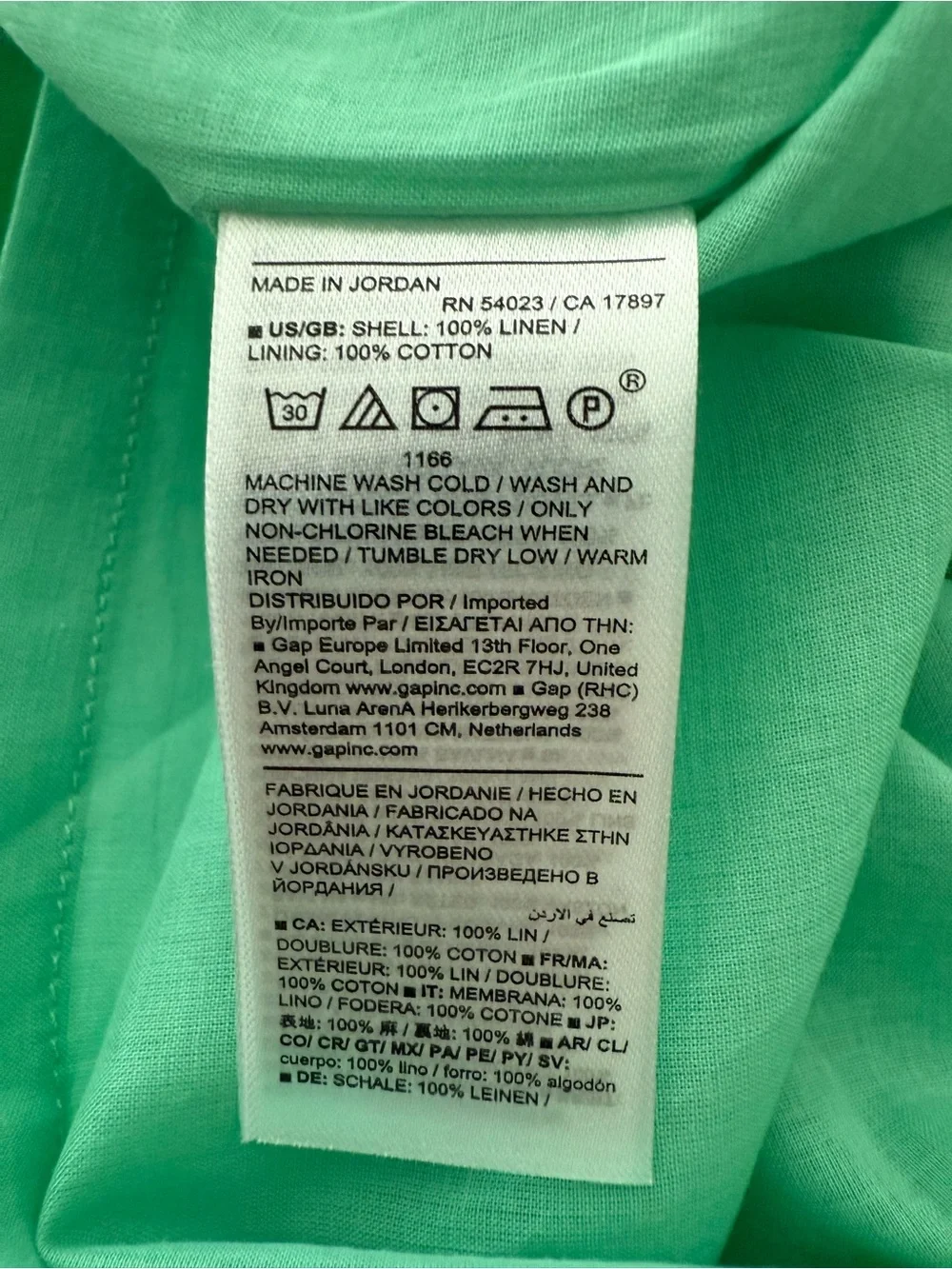 Banana Republic Women's Green Scoop-Back Swim Cover-Up Dress 100% linen